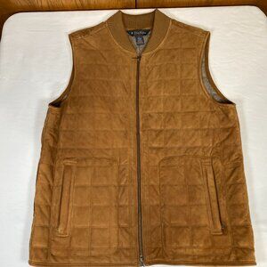 Brooks Brothers Quilted Suede Leather Wool Silk Cashmere Lined Jacket Men's L Br